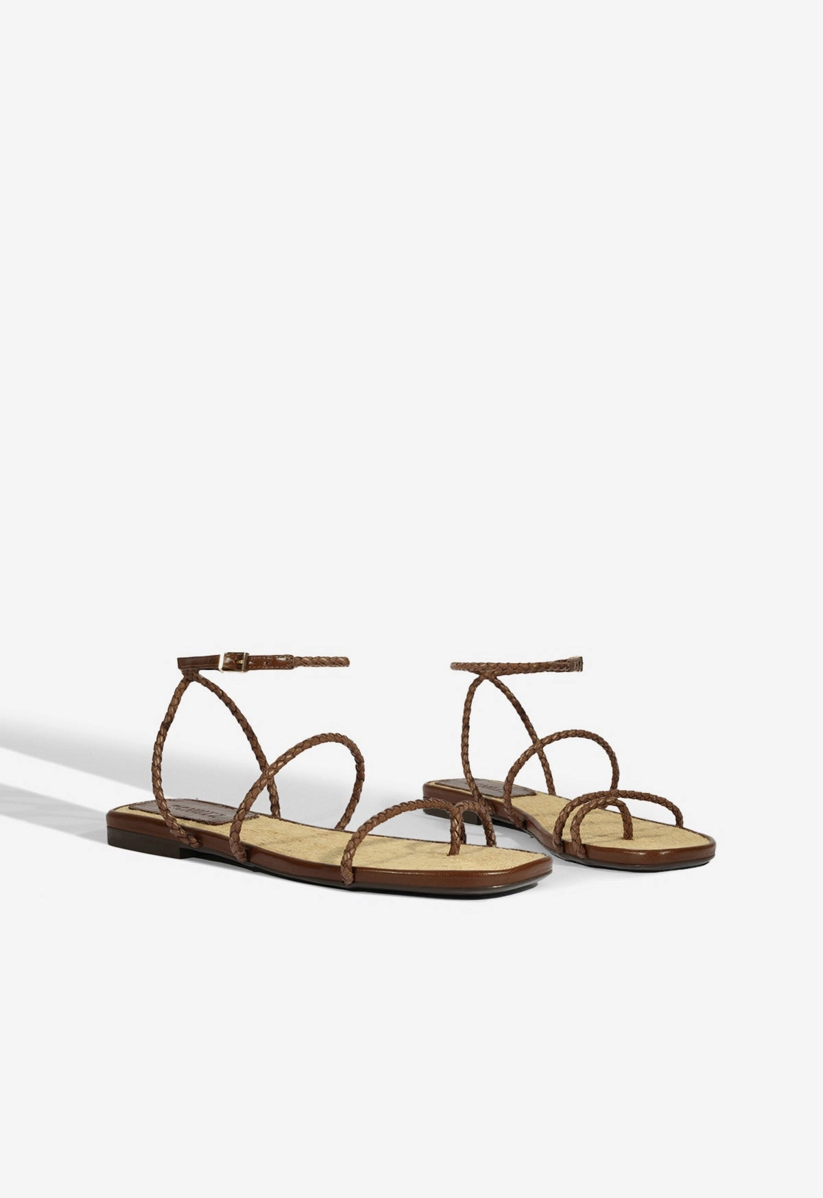 Kaya Brown Leather Flat Sandal