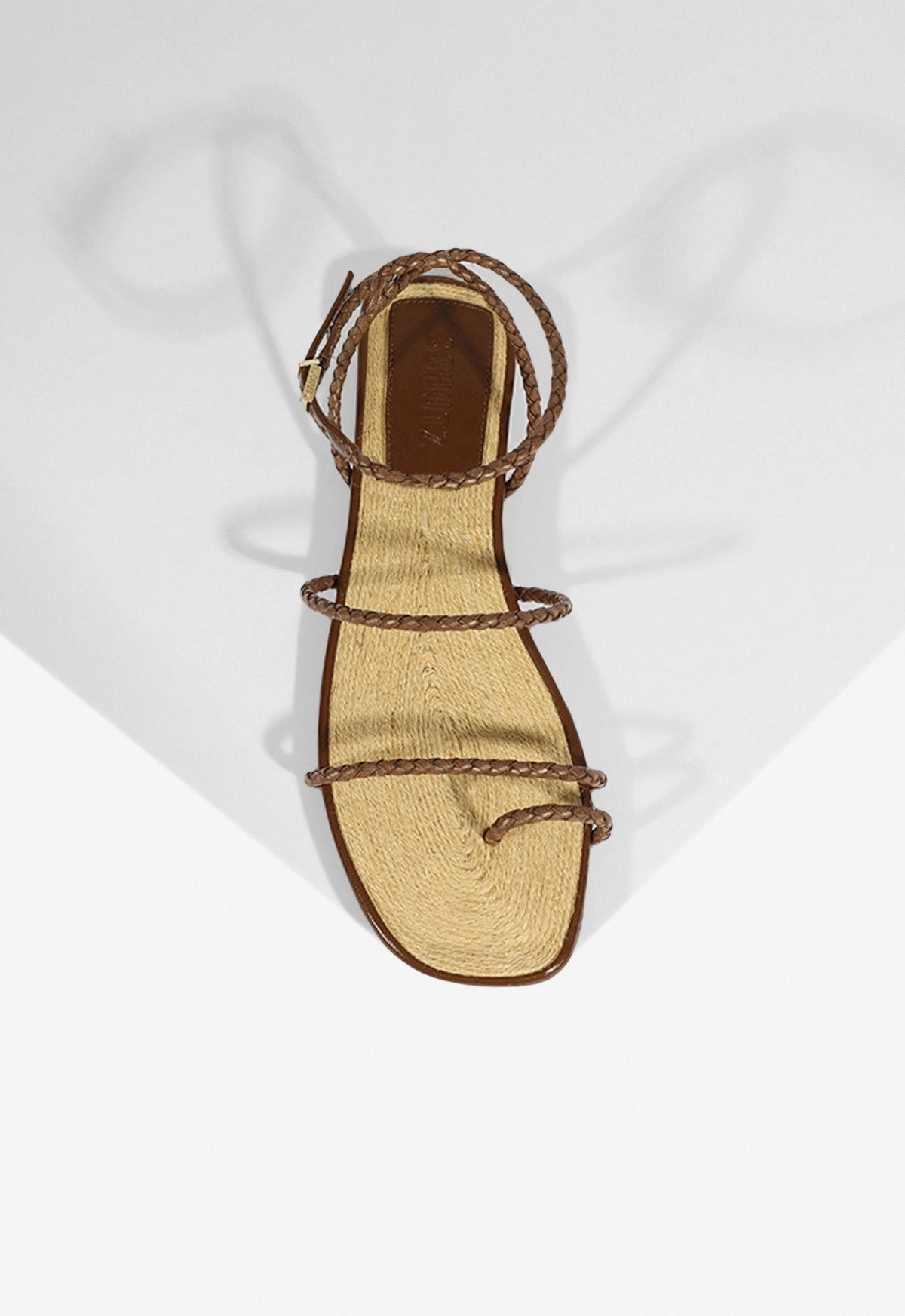 Kaya Brown Leather Flat Sandal