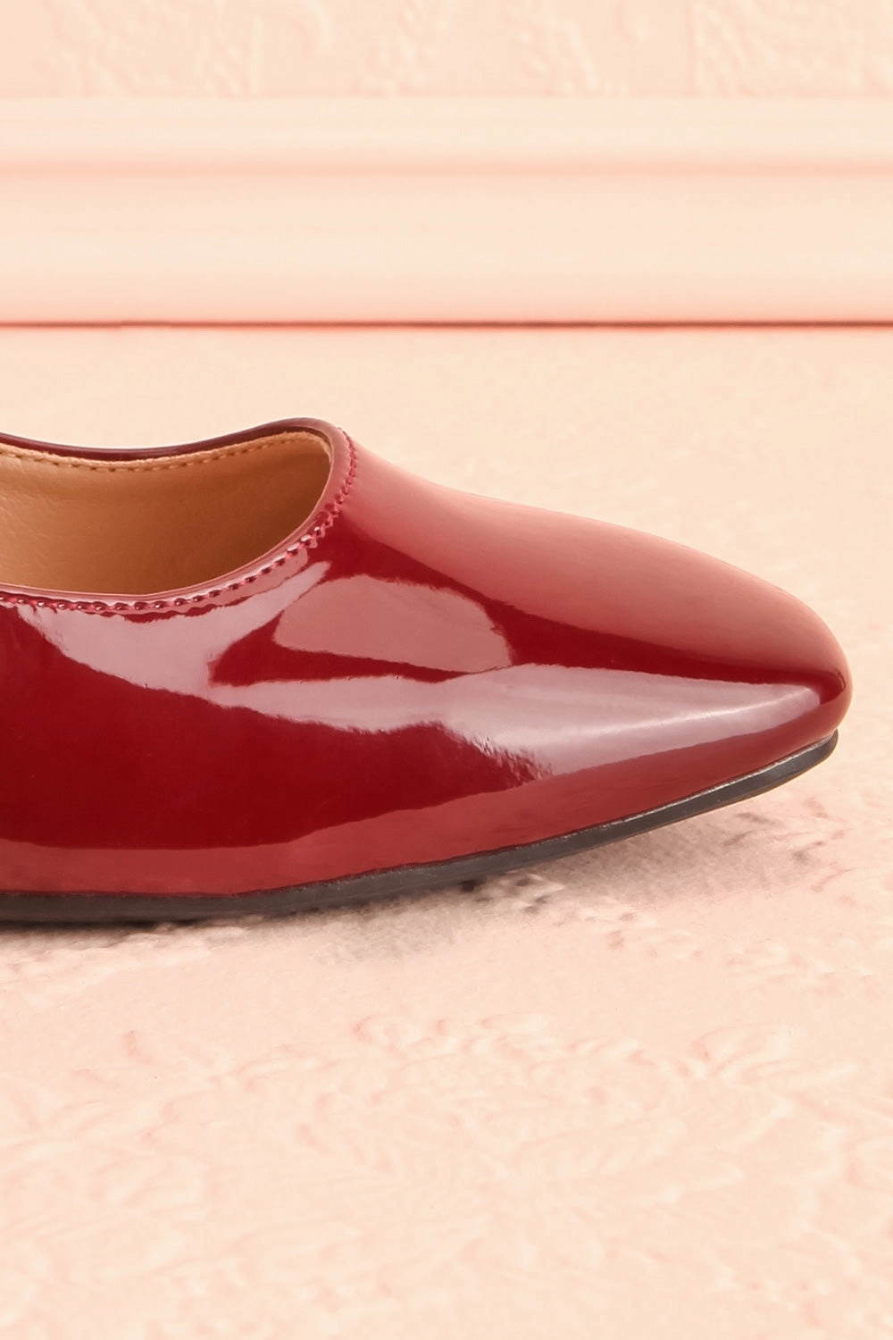 Kerati Burgundy | Square Toe Mary Jane Heels