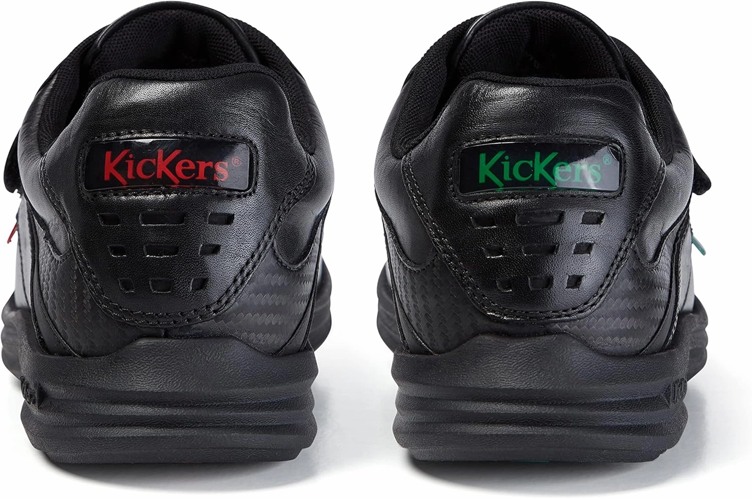 Kickers Boys Kids REASAN Strap Leather Youth Black School Shoes Size