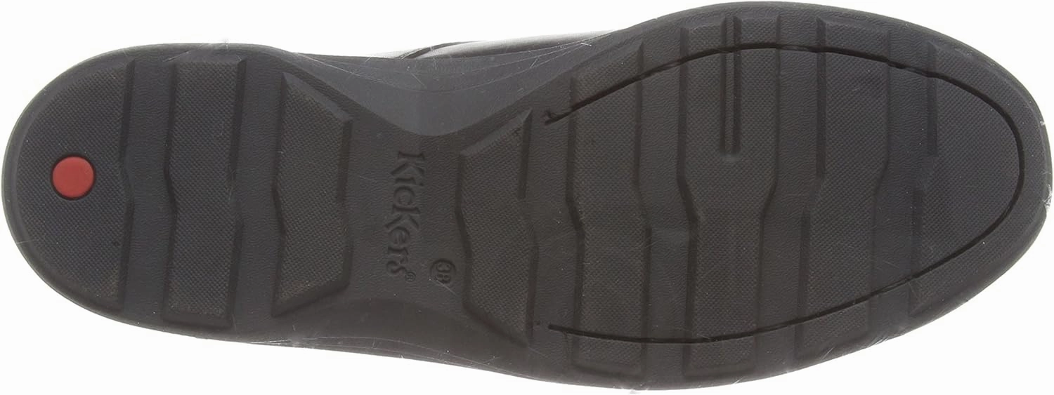 Kickers Boys Kids REASAN Strap Leather Youth Black School Shoes Size
