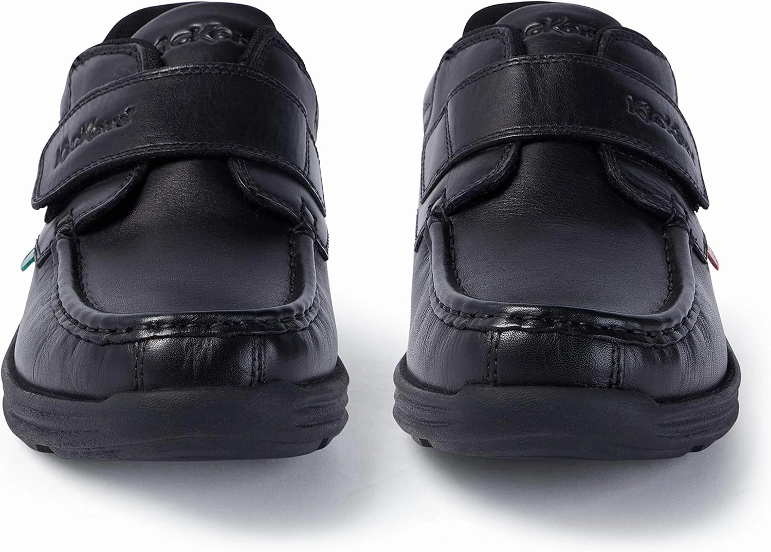 Kickers Boys Kids REASAN Strap Leather Youth Black School Shoes Size