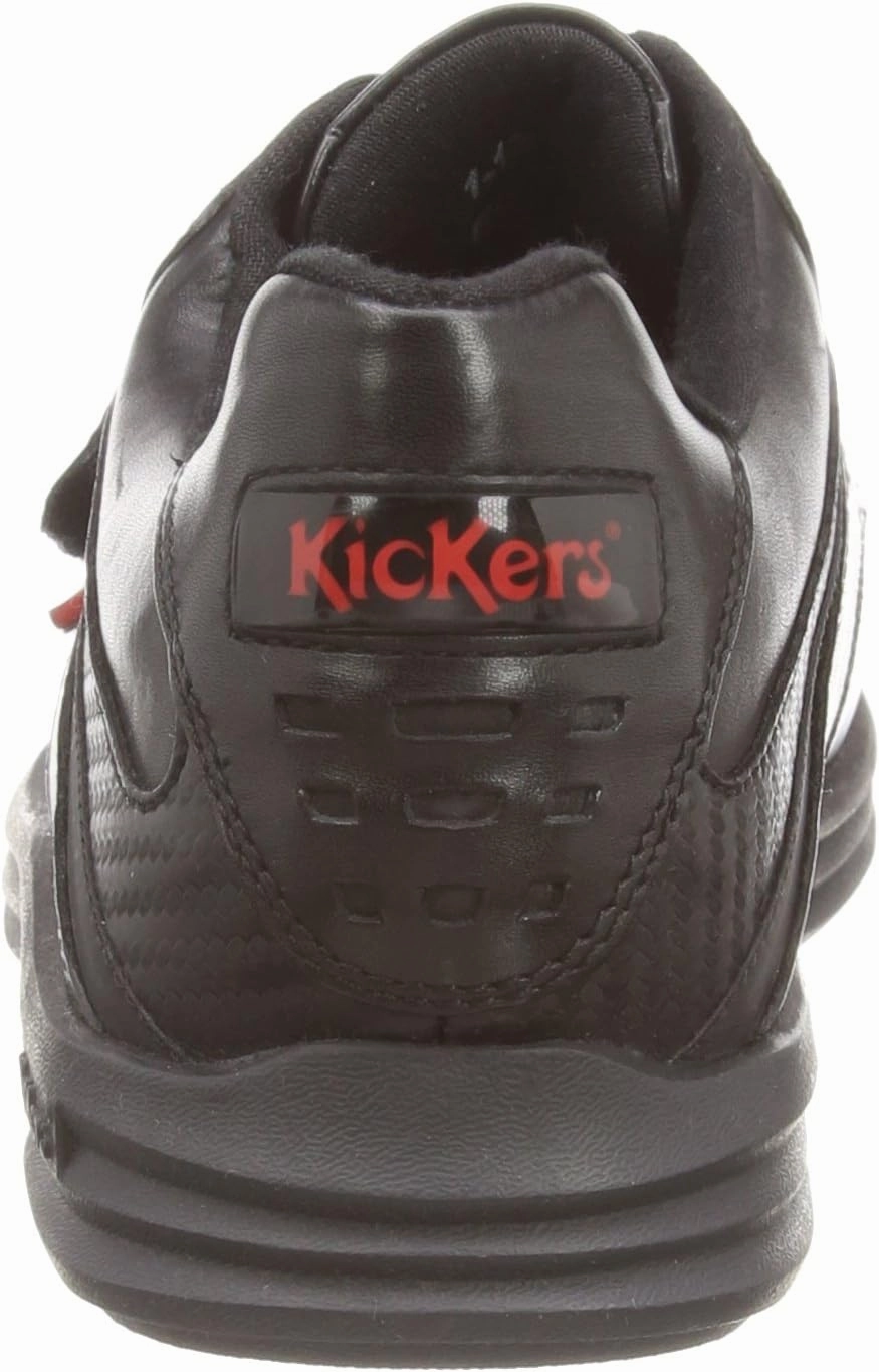 Kickers Boys Kids REASAN Strap Leather Youth Black School Shoes Size