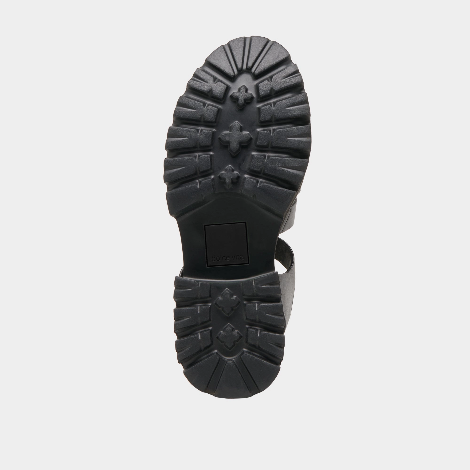 LASLY TONAL SANDALS BLACK LEATHER
