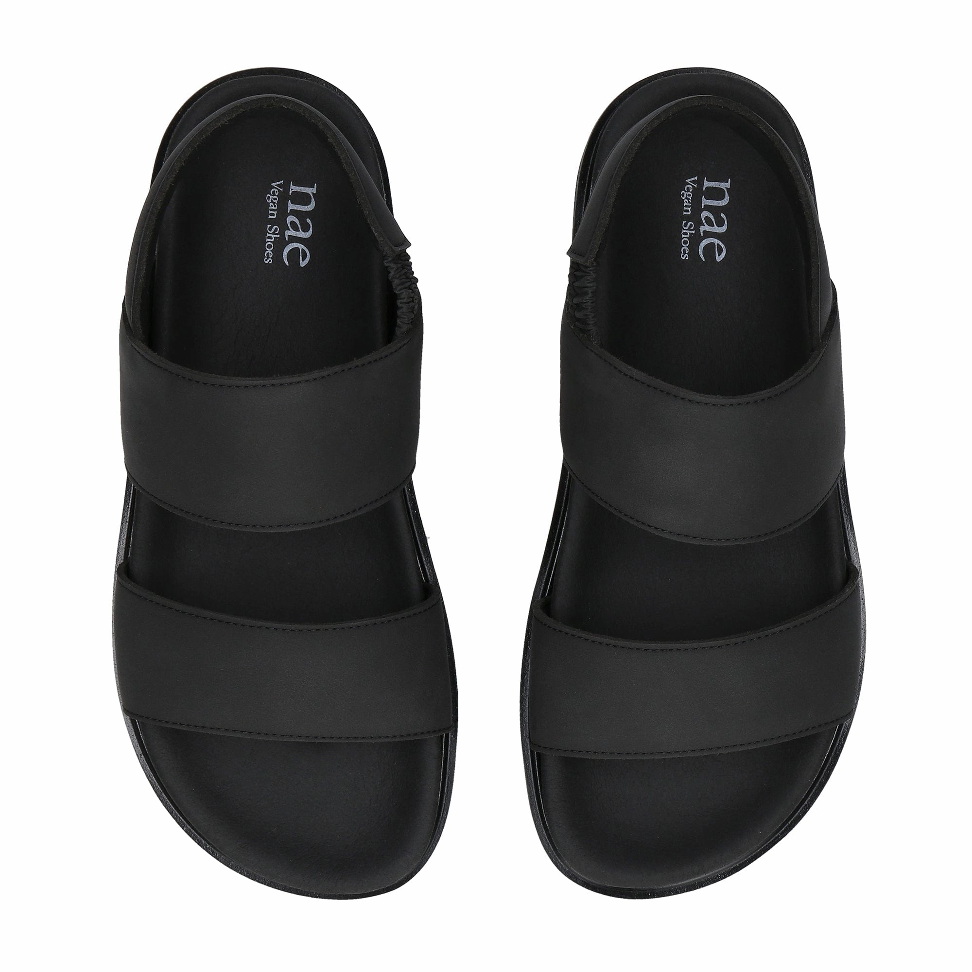 Lau Unisex Vegan Microfibre Platform Sandals | Black
