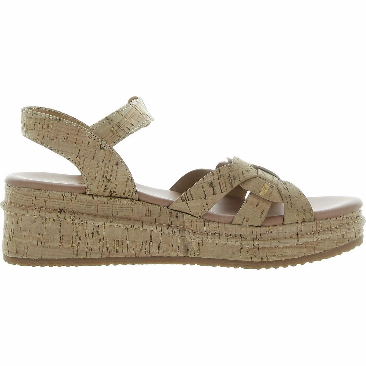 Lena Womens Slip On Open Toe Ankle Strap