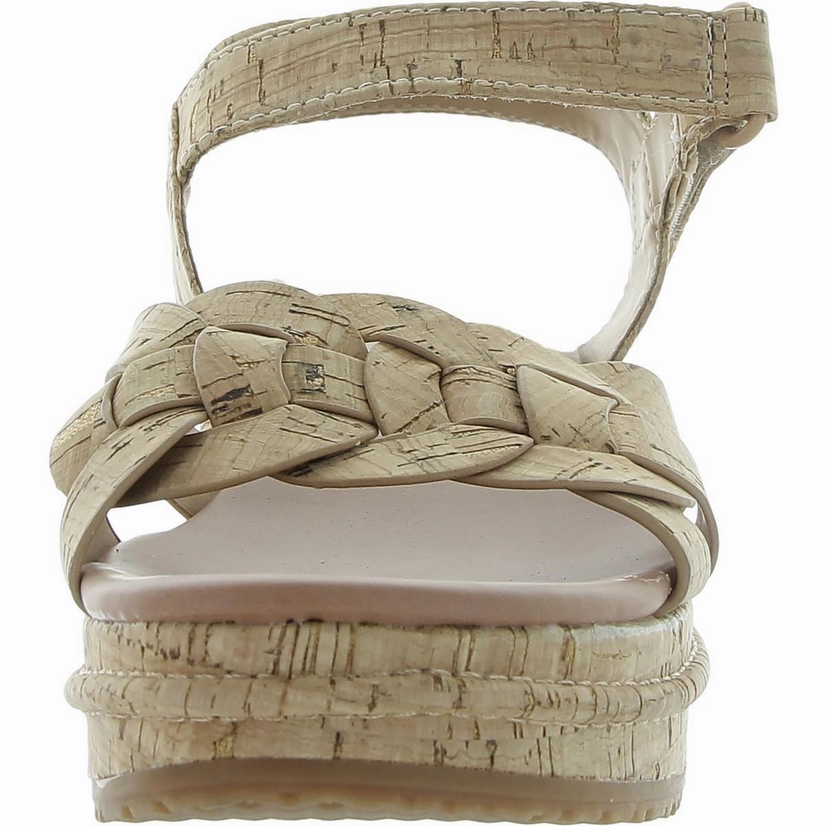 Lena Womens Slip On Open Toe Ankle Strap