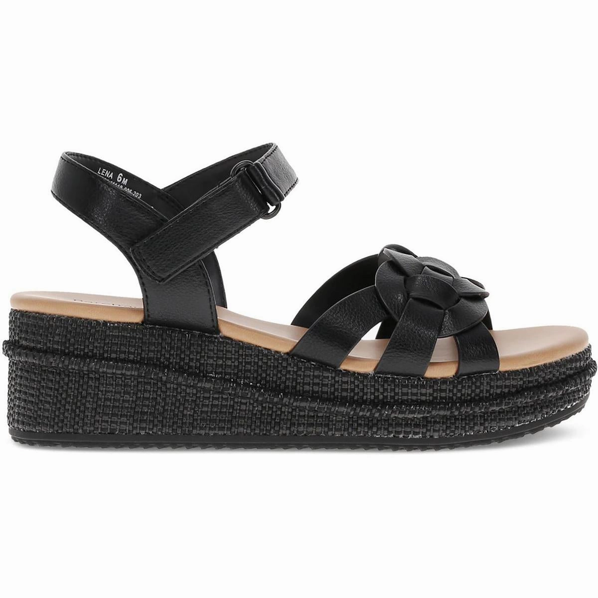 Lena Womens Wedge Casual Footbed Sandals