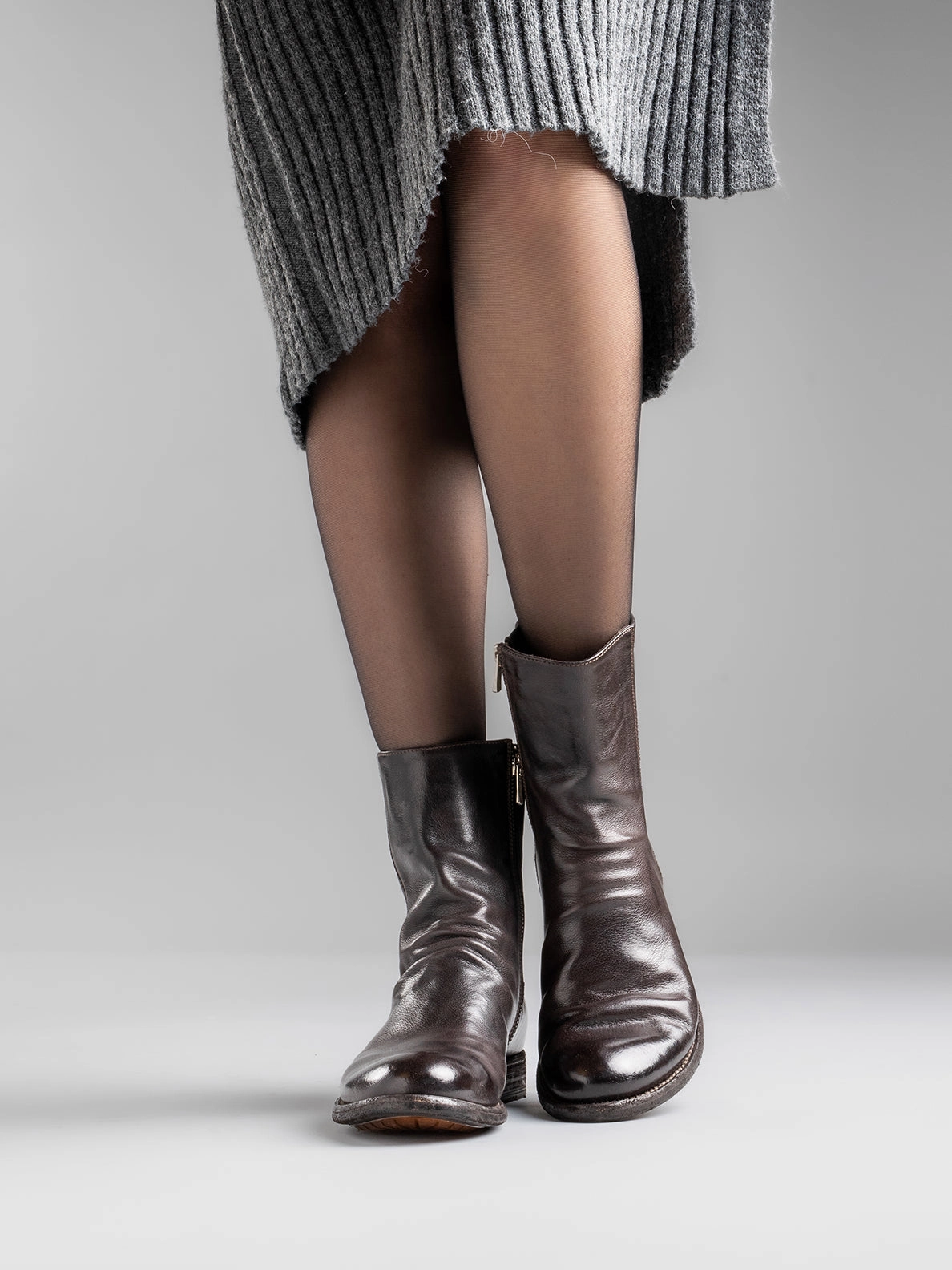 LEXIKON 135 - Black Leather Booties