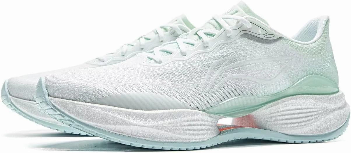 LI-NING Super Light 22 Women Running Shoes Reflective Boom Fiber High Rebound Light Weight Cushioning Sport Shoes ARBV002