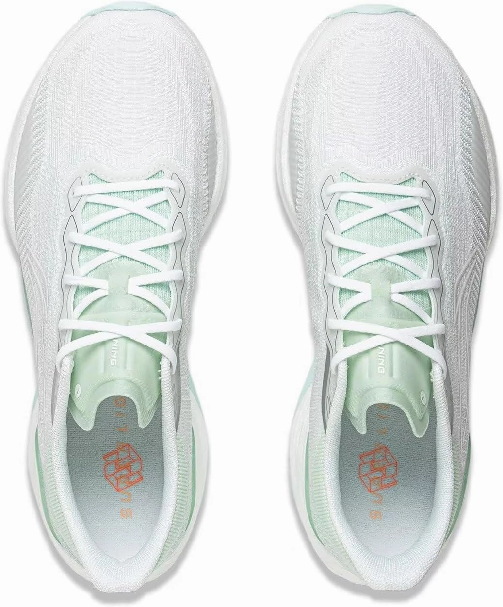 LI-NING Super Light 22 Women Running Shoes Reflective Boom Fiber High Rebound Light Weight Cushioning Sport Shoes ARBV002