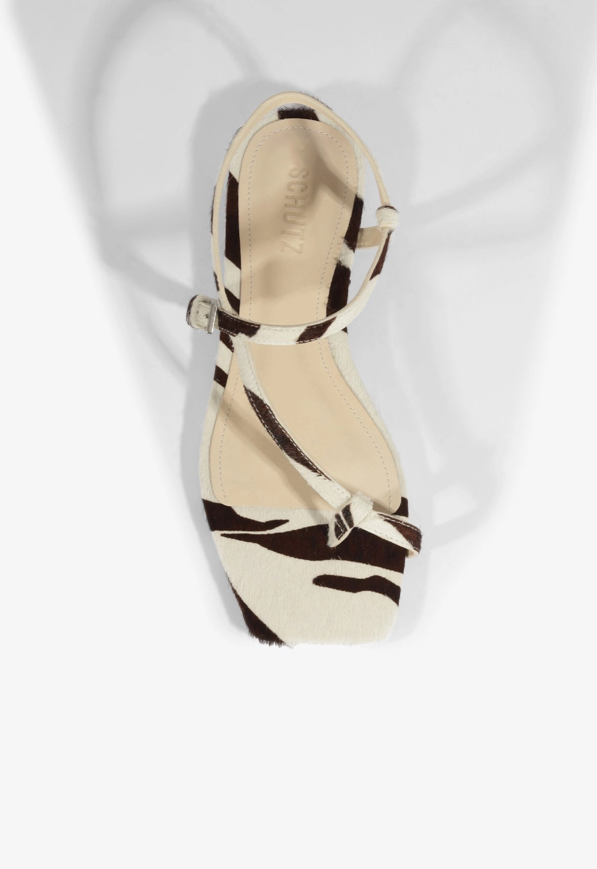 Lisa Animal Print Leather Flat Sandal