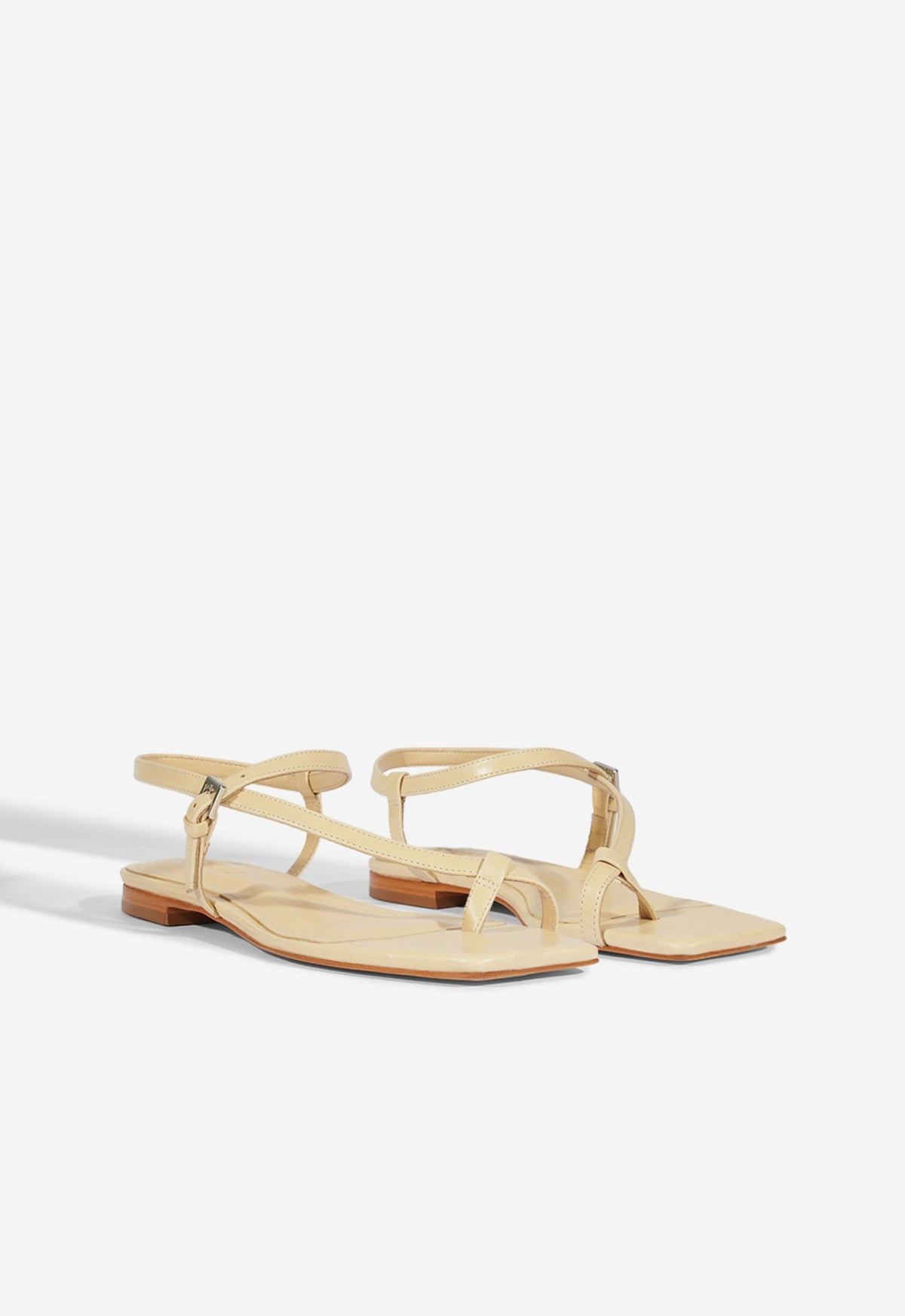 Lisa Beige Suede Flat Sandal