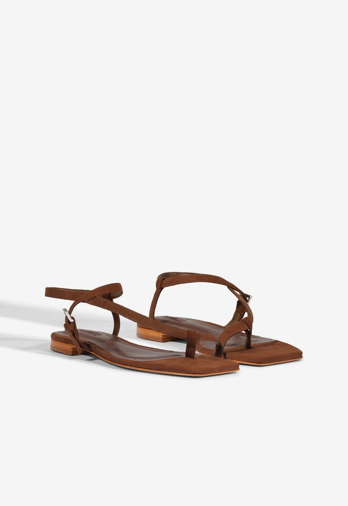 Lisa Brown Suede Flat Sandal
