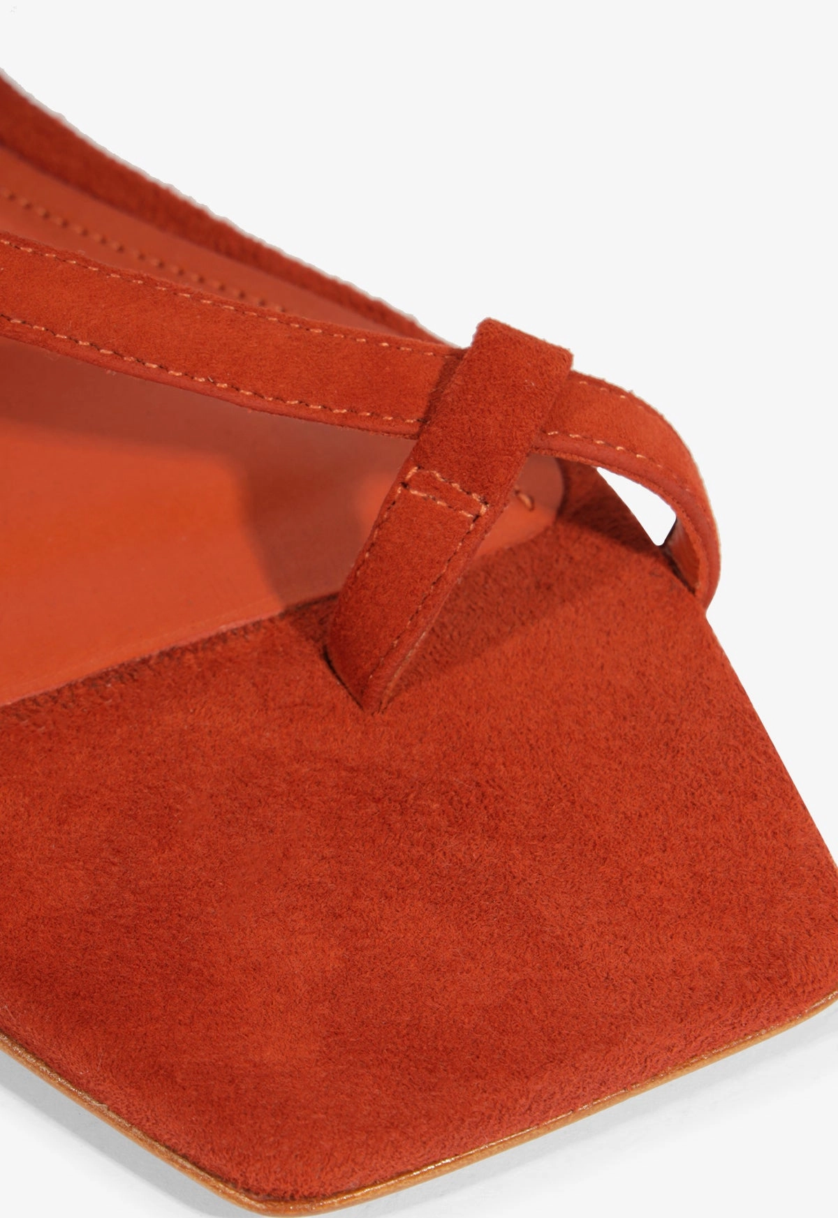 Lisa Red Suede Flat Sandal