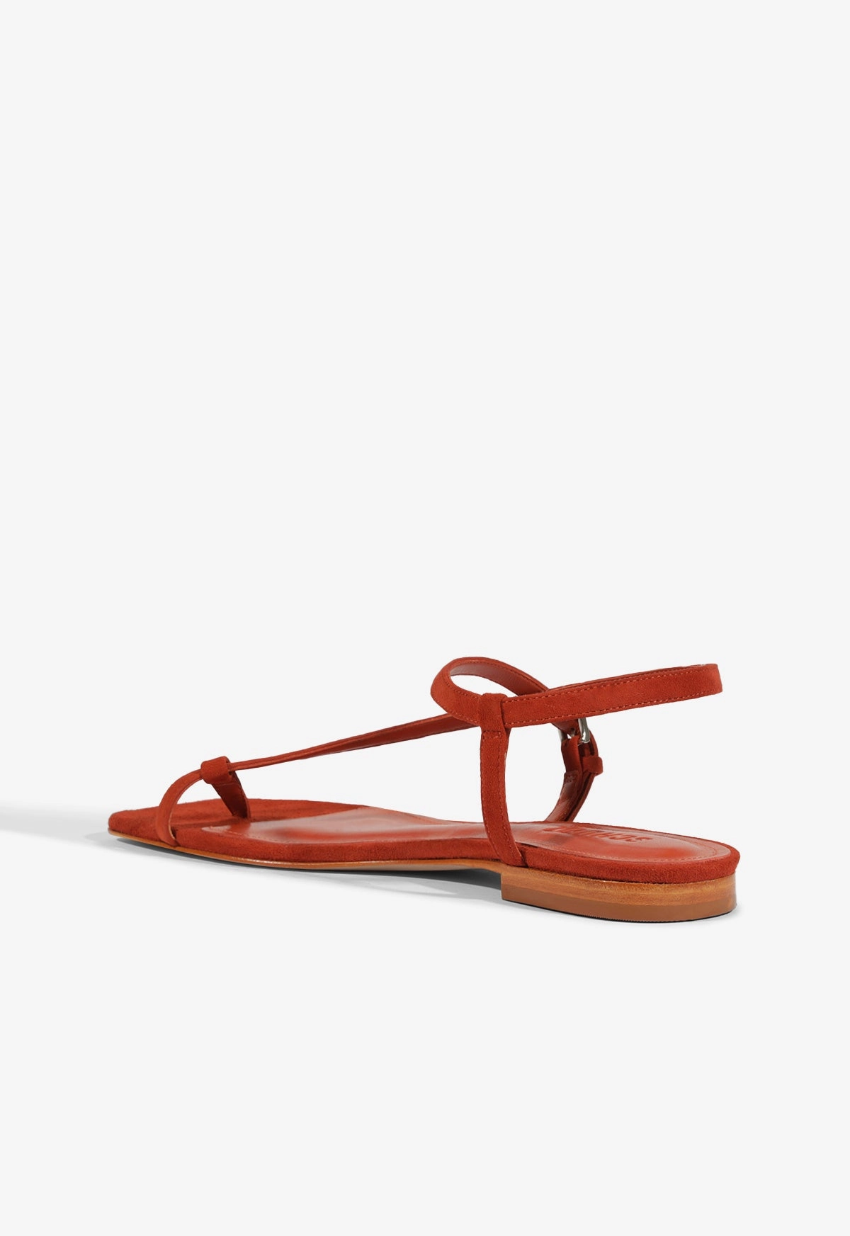 Lisa Red Suede Flat Sandal