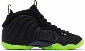 Little Posite One Grade School Basketball Shoes (Black/Volt) (HF0977-001, Black/Green)