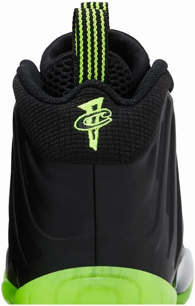 Little Posite One Grade School Basketball Shoes (Black/Volt) (HF0977-001, Black/Green)