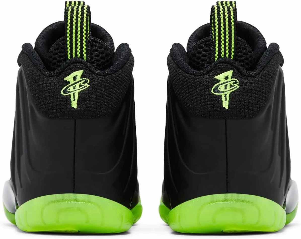 Little Posite One Grade School Basketball Shoes (Black/Volt) (HF0977-001, Black/Green)