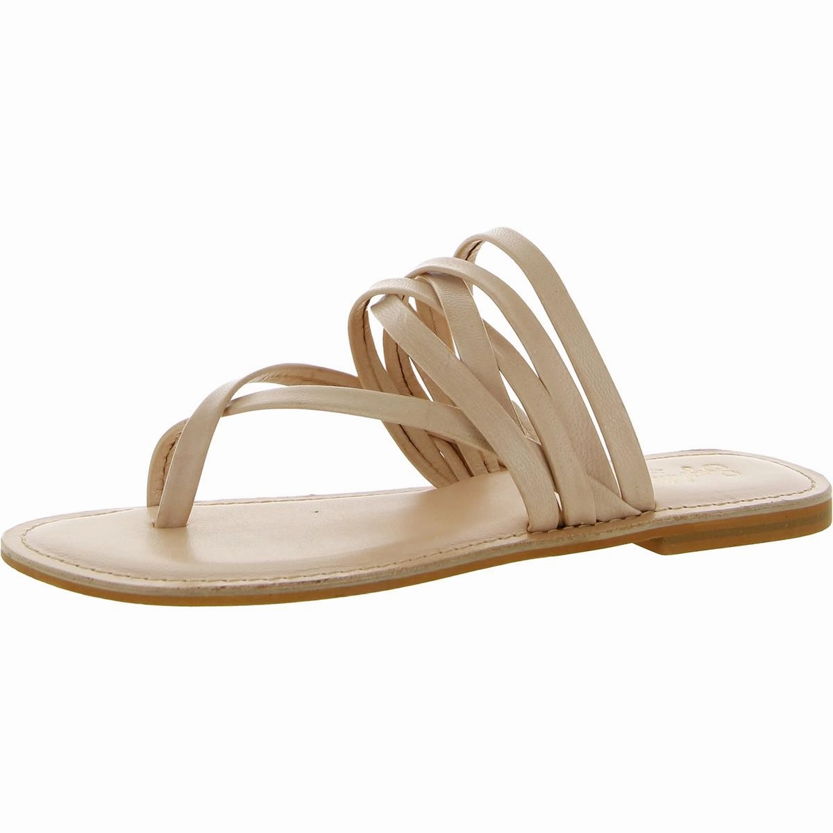 Live A Little Womens Open Toe Slip On Strappy Sandals