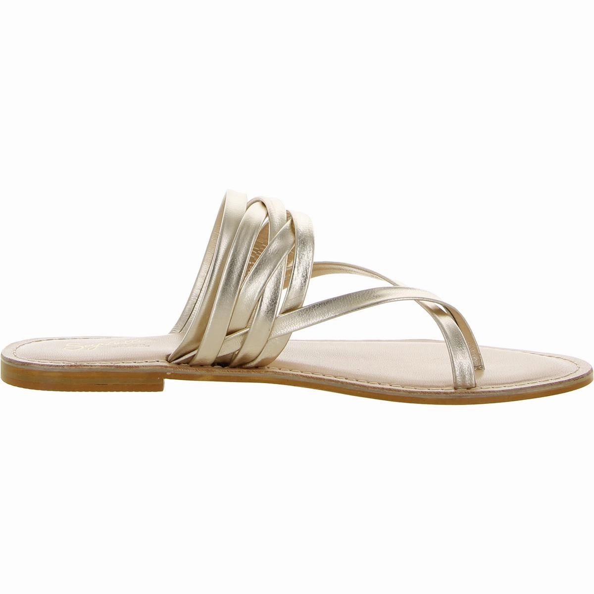 Live A Little Womens Open Toe Slip On Strappy Sandals