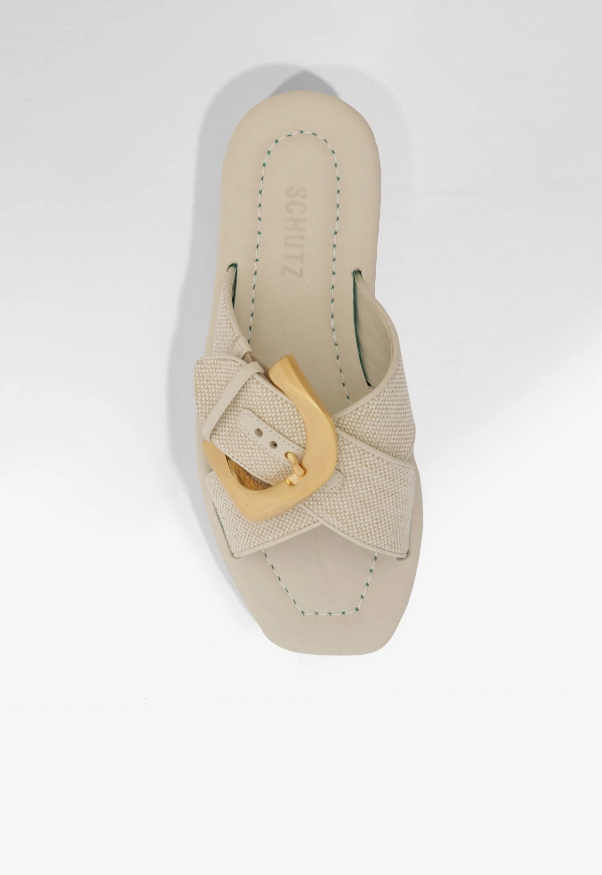Lois Beige Linen Flat Sandal