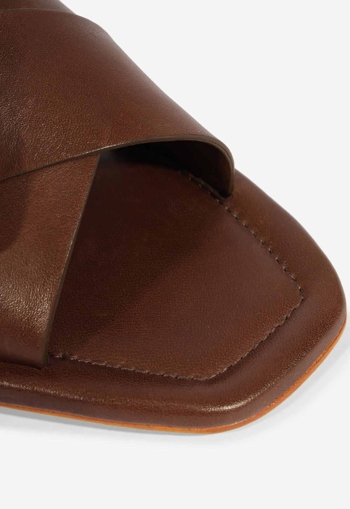 Lois Brown Leather Flat Sandal