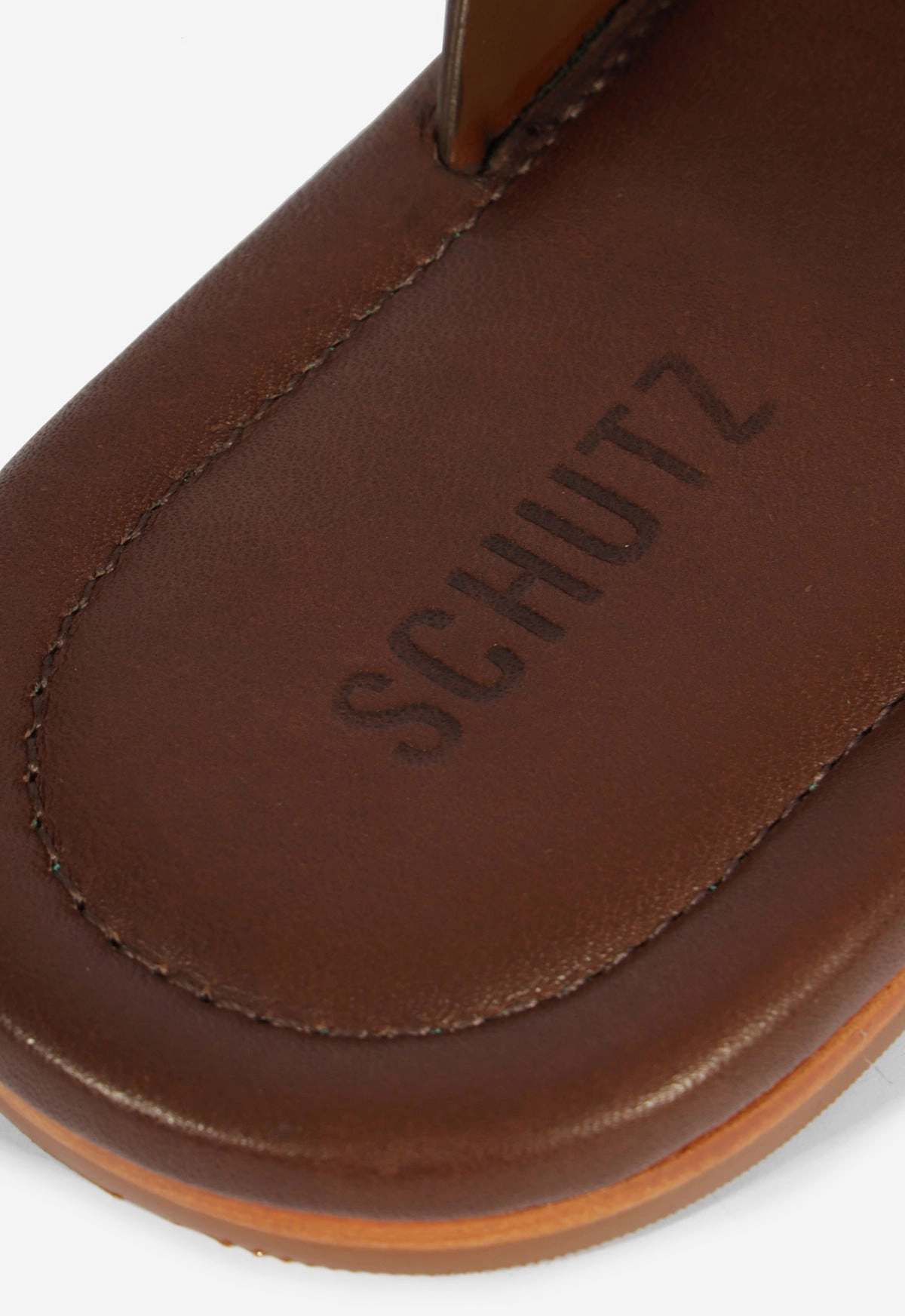 Lois Brown Leather Flat Sandal