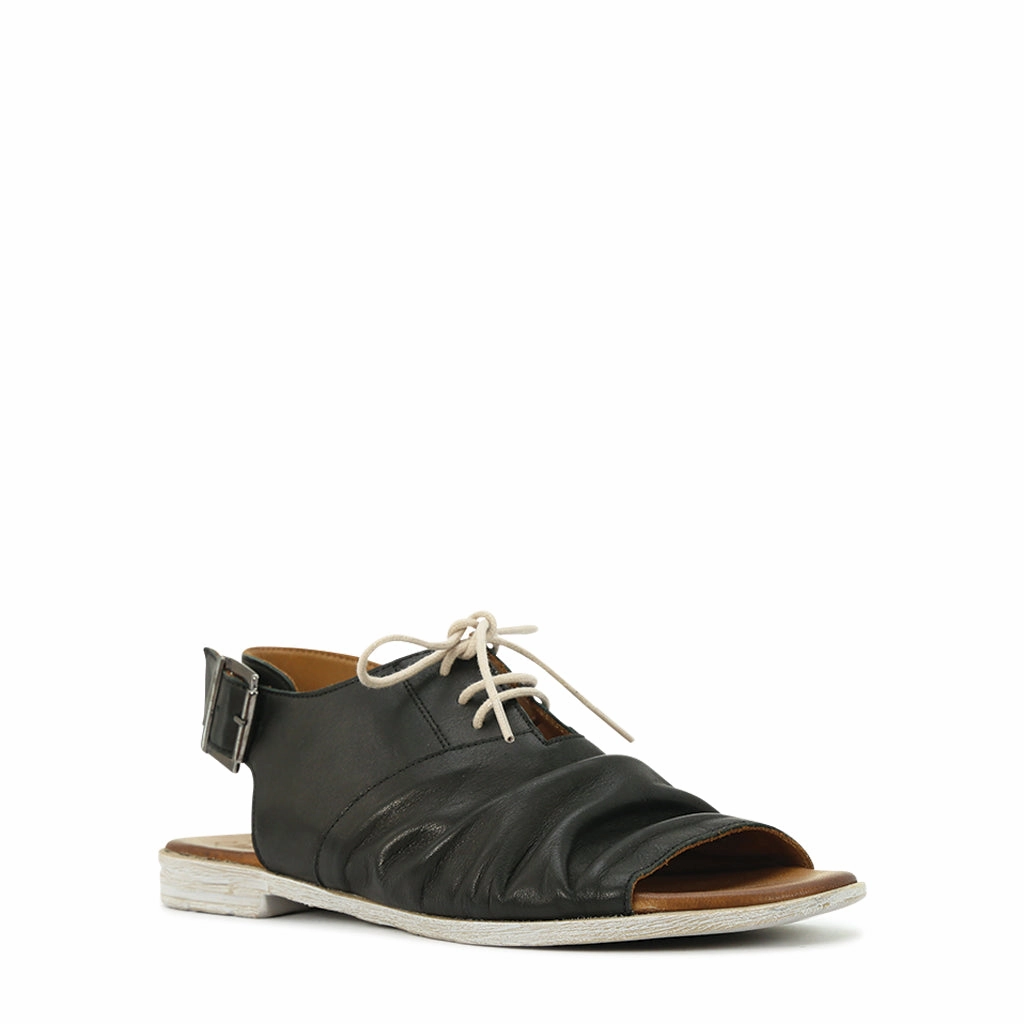 LOUELLE LEATHER SLING BACK SANDALS