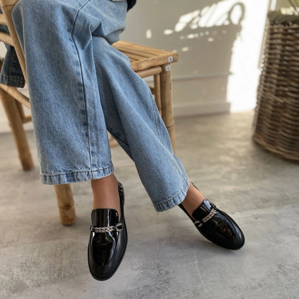 LOVE AND WALK - PATENT - Black patent