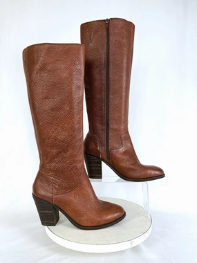 Lucky Brand Size 10 (40) Brown Pebbled Leather Boots NWOB