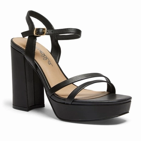 Lulu Heel in Black Smooth