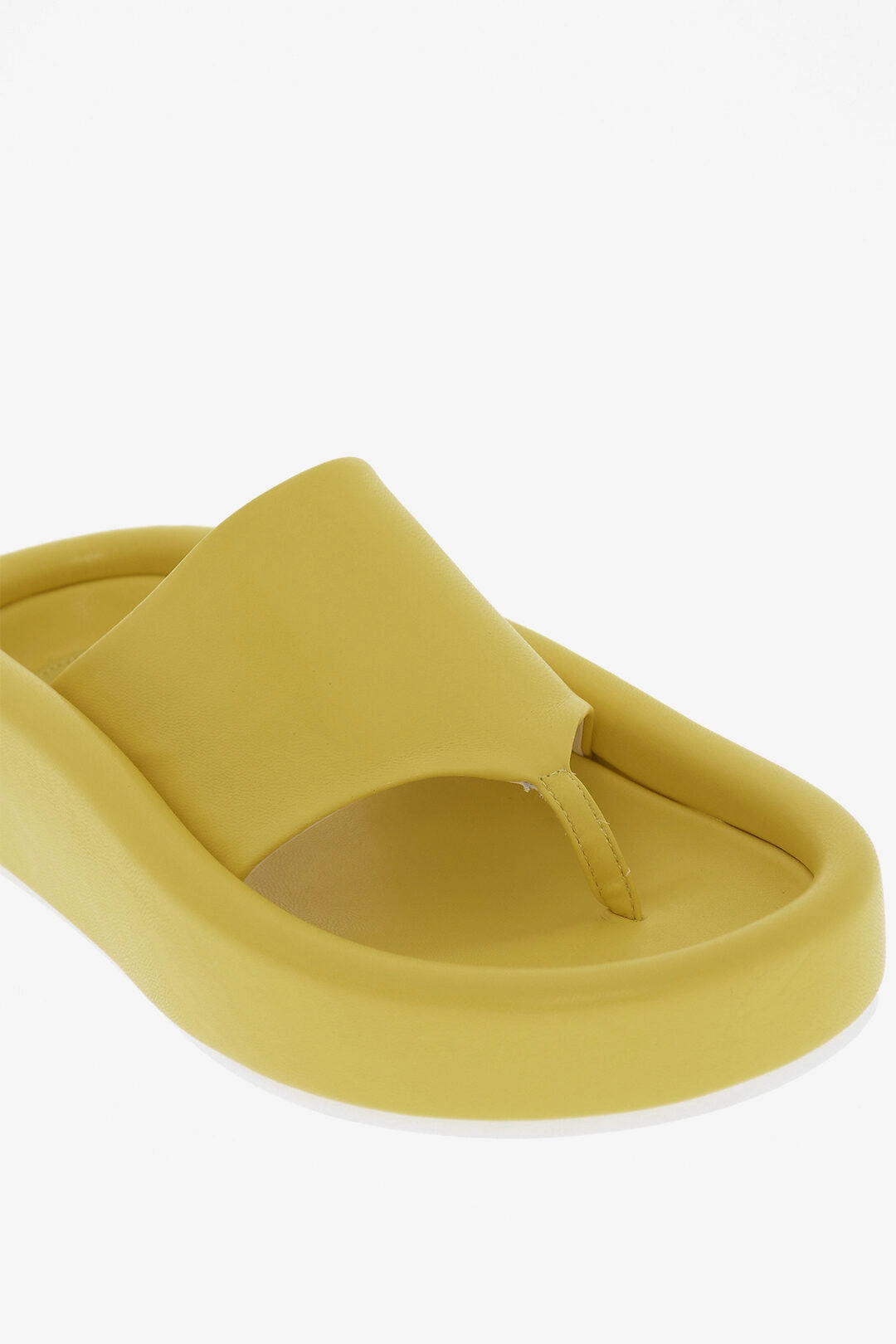 Maison Margiela Mm6 Faux Leather Thong Sandals