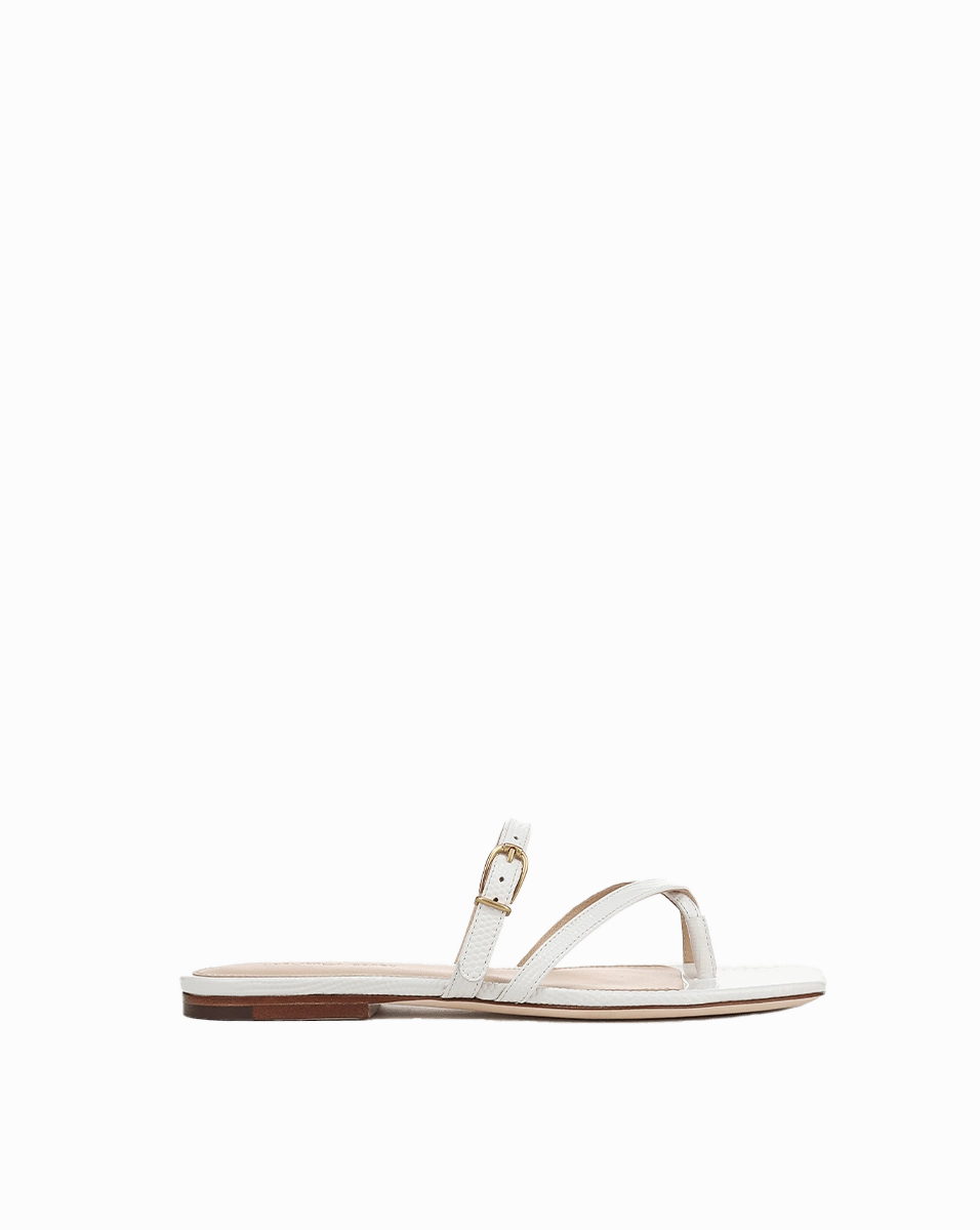 Marthe Embossed Leather Sandal