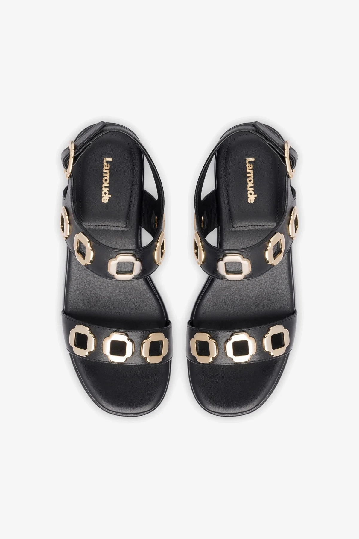 Milan Flatform Sandal In Black Leather