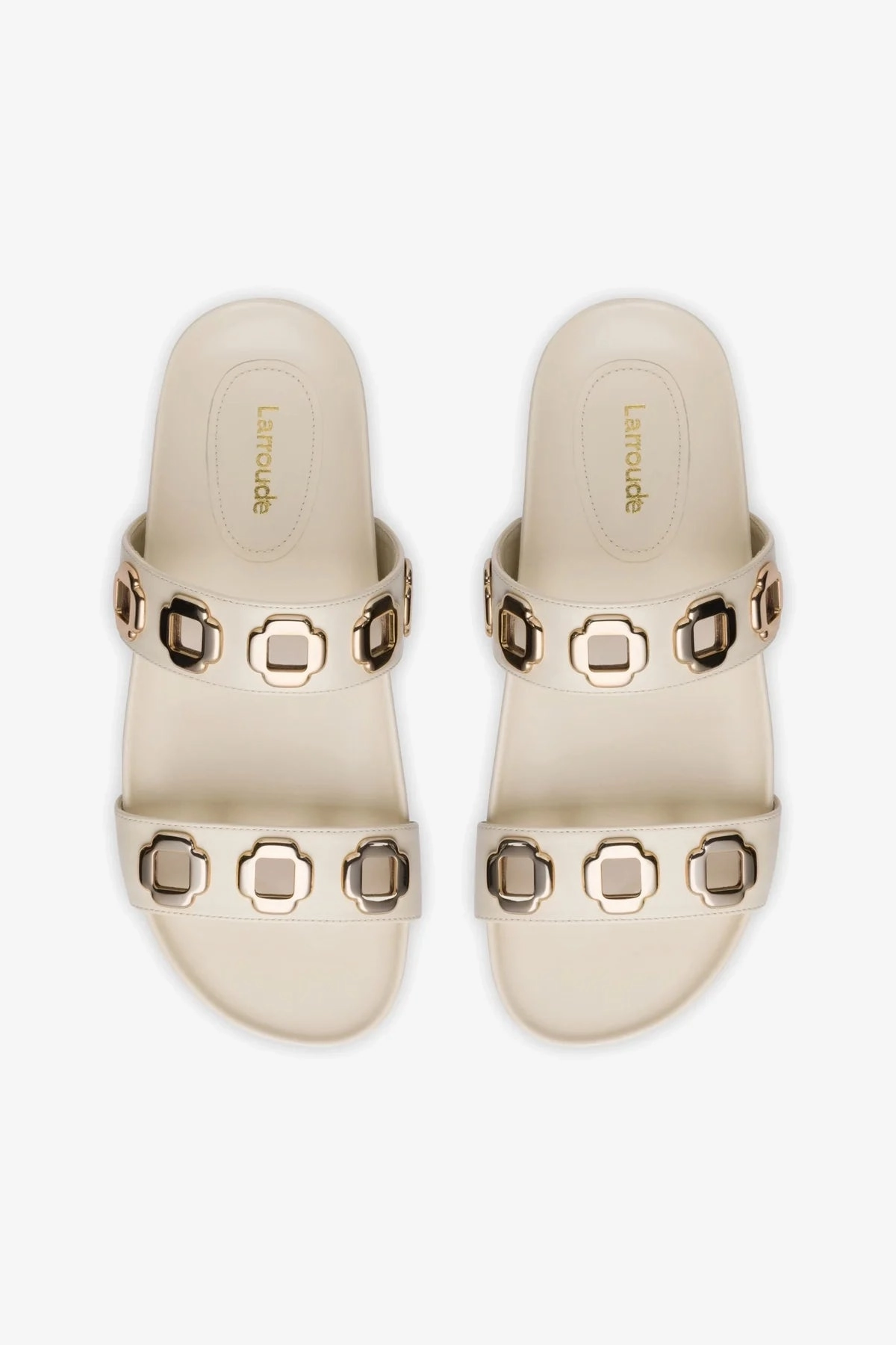Milan Slide In Ivory Leather