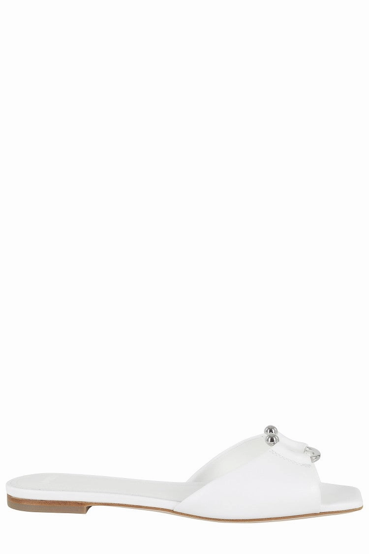 Milla White Calf Leather Sandals