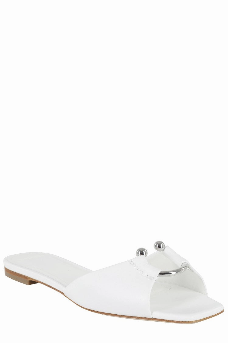 Milla White Calf Leather Sandals