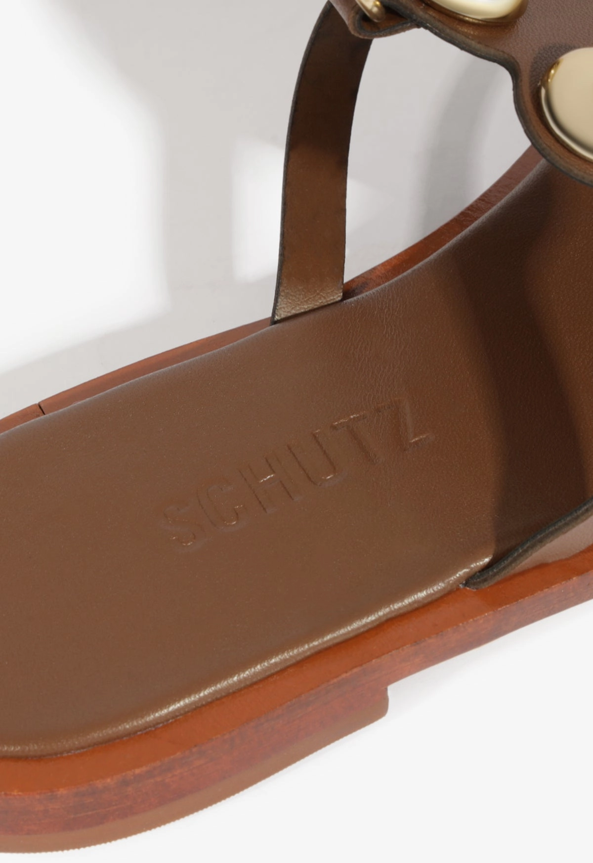 Mist Brown Leather Flat Sandal