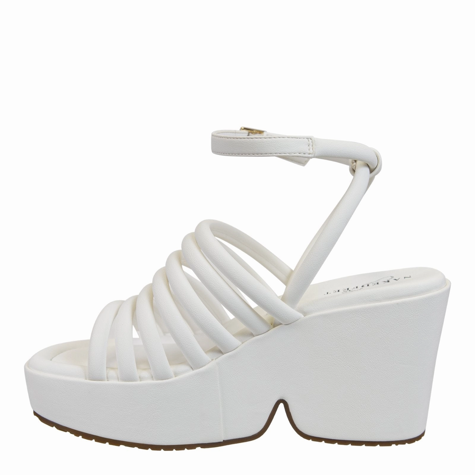 Naked Feet: ANTIPODE in WHITE Heeled Sandals