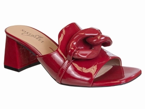 Naked Feet: COTERIE in DEEP RED Heeled Sandals