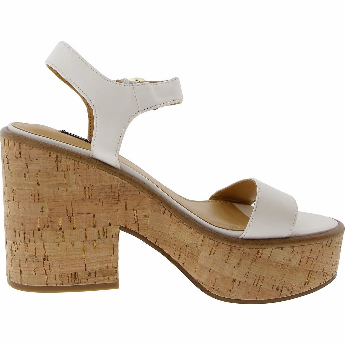 Namye Womens Adjustable Faux Leather Block Heel