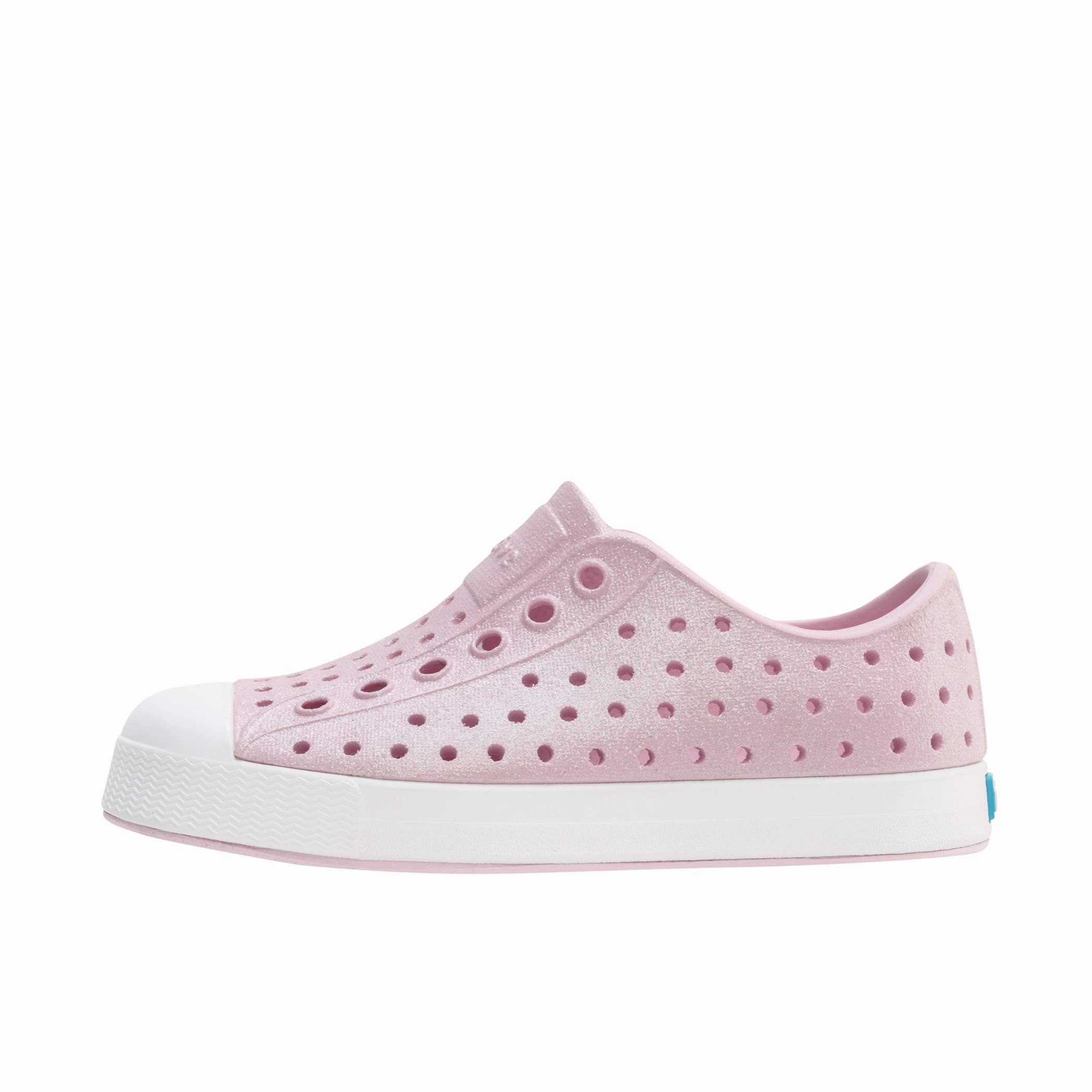 Native Shoes Barely Pink/Shell White Toddler Jefferson Bio-Bling Shoe