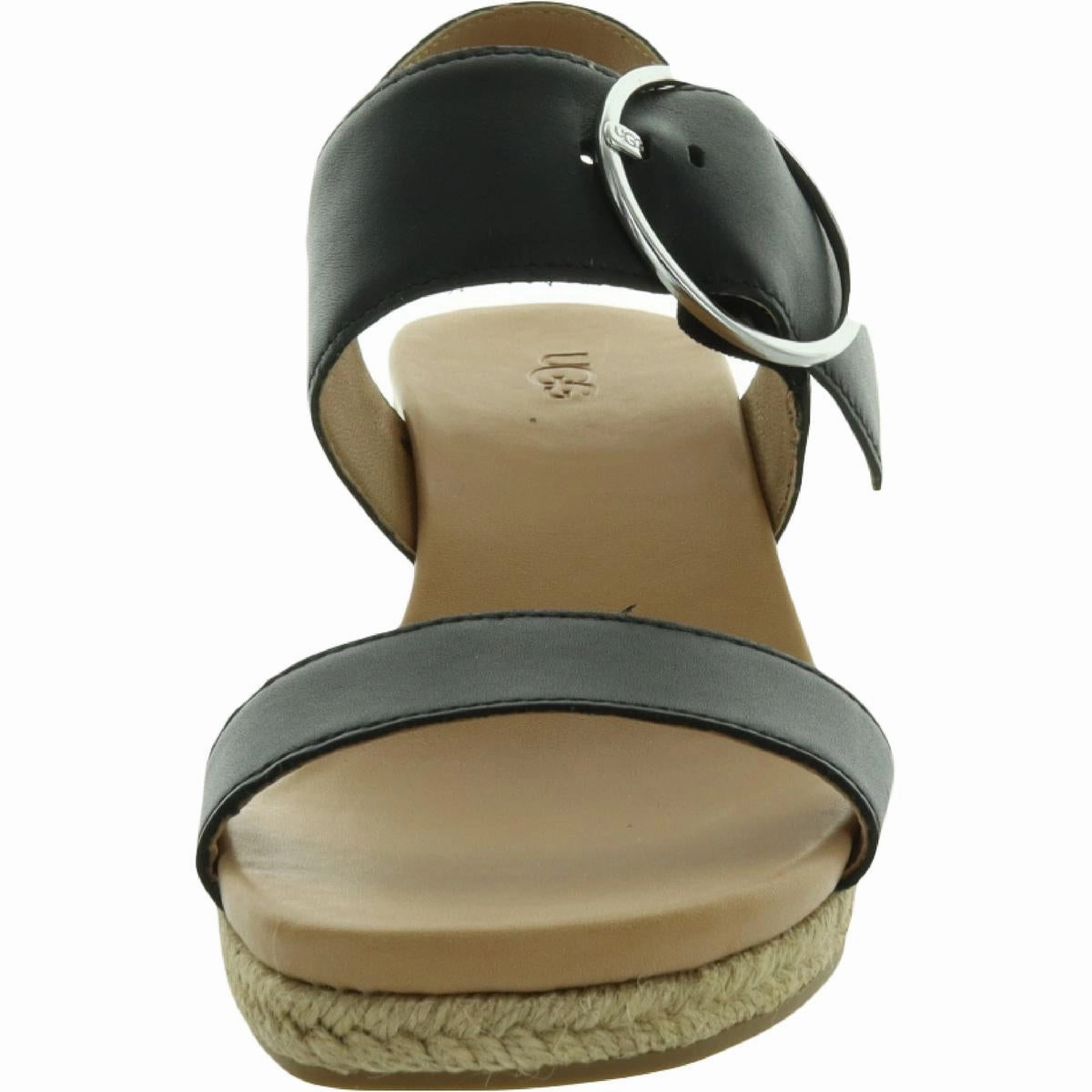 Navee Womens Slingback Leather Wedge Sandals