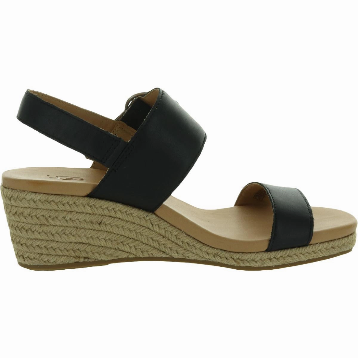 Navee Womens Slingback Leather Wedge Sandals