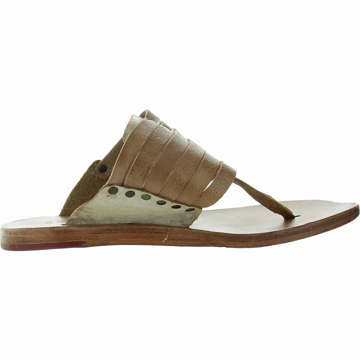 Nemesis Womens Distressed Leather Thong Sandals
