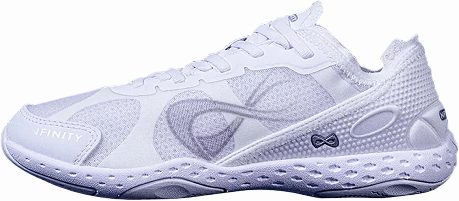 Nfinity Cheer Shoes - Alpha White Sneakers for Women - Lightweight Breathable Shoes for Women - Comfortable Womens Athletic Shoes - Versatile and Flexible Womens Walking Sneakers