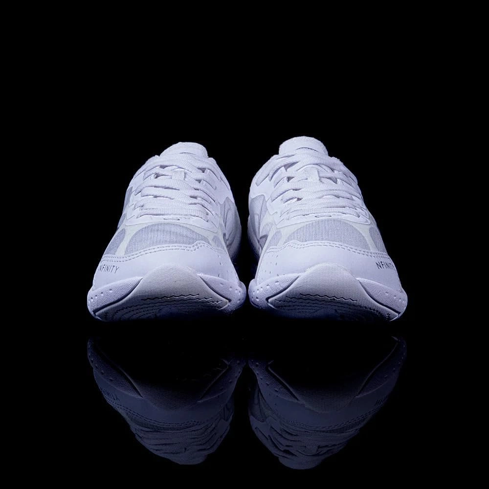 Nfinity Cheer Shoes - Alpha White Sneakers for Women - Lightweight Breathable Shoes for Women - Comfortable Womens Athletic Shoes - Versatile and Flexible Womens Walking Sneakers