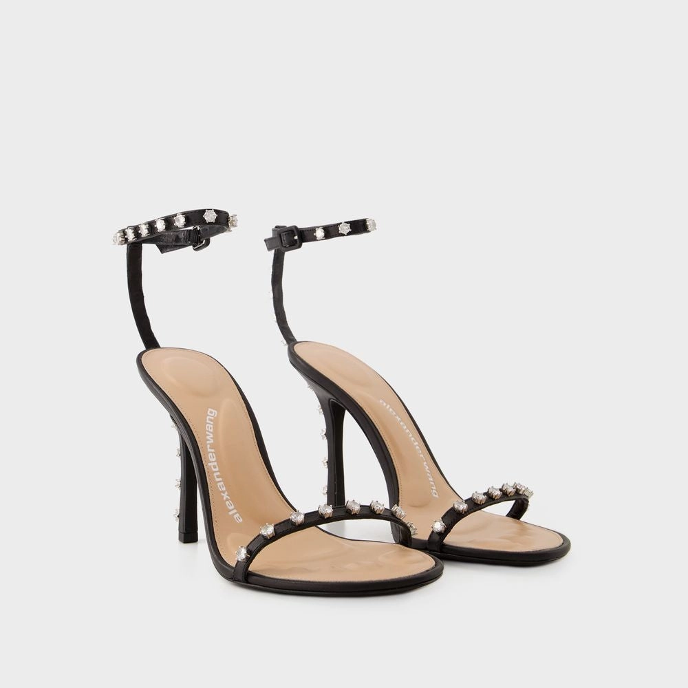 Nicki 105 Heeled Sandals - Leather - Black