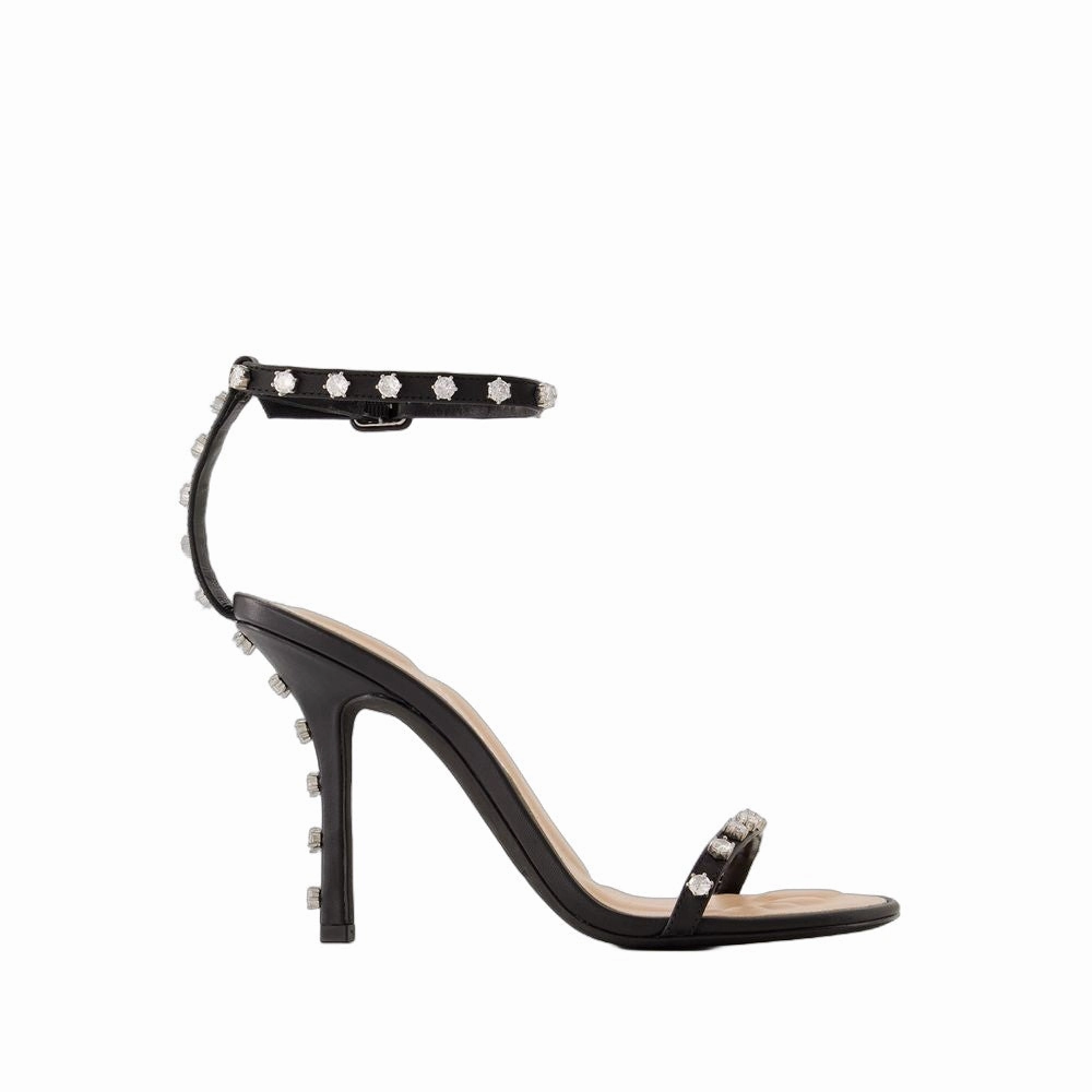 Nicki 105 Heeled Sandals - Leather - Black